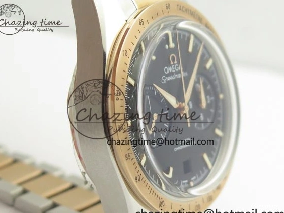 0116 Speedmaster ’57 Co-Axial SS RG OMF 1:1 Best Edition Black Dial On SS RG Bracelet A9300 (Free Leather Strap) RelaxedFit 8071